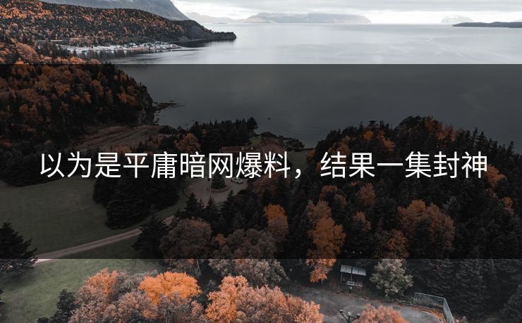 以为是平庸暗网爆料,结果一集封神