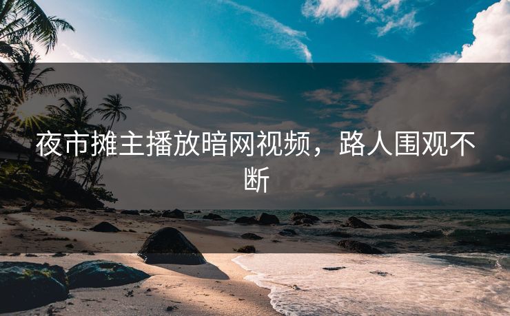 夜市摊主播放暗网视频，路人围观不断