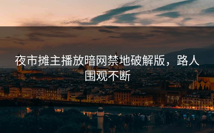 夜市摊主播放暗网禁地破解版，路人围观不断