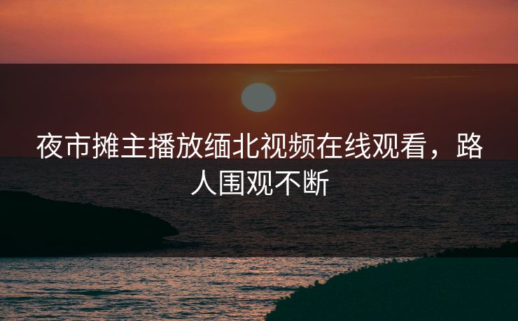 夜市摊主播放缅北视频在线观看，路人围观不断