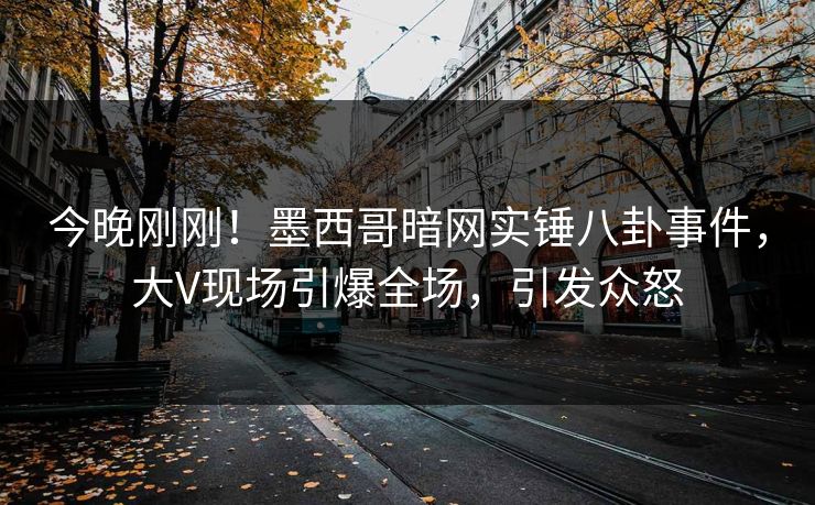 今晚刚刚！墨西哥暗网实锤八卦事件，大V现场引爆全场，引发众怒