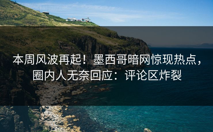 本周风波再起！墨西哥暗网惊现热点，圈内人无奈回应：评论区炸裂