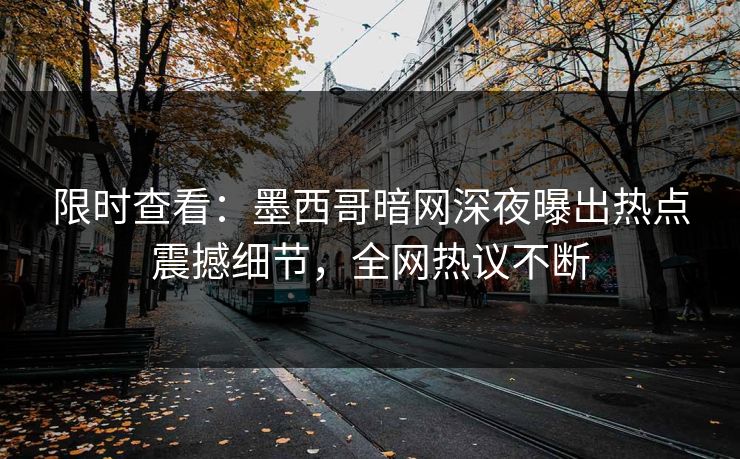 限时查看：墨西哥暗网深夜曝出热点震撼细节，全网热议不断
